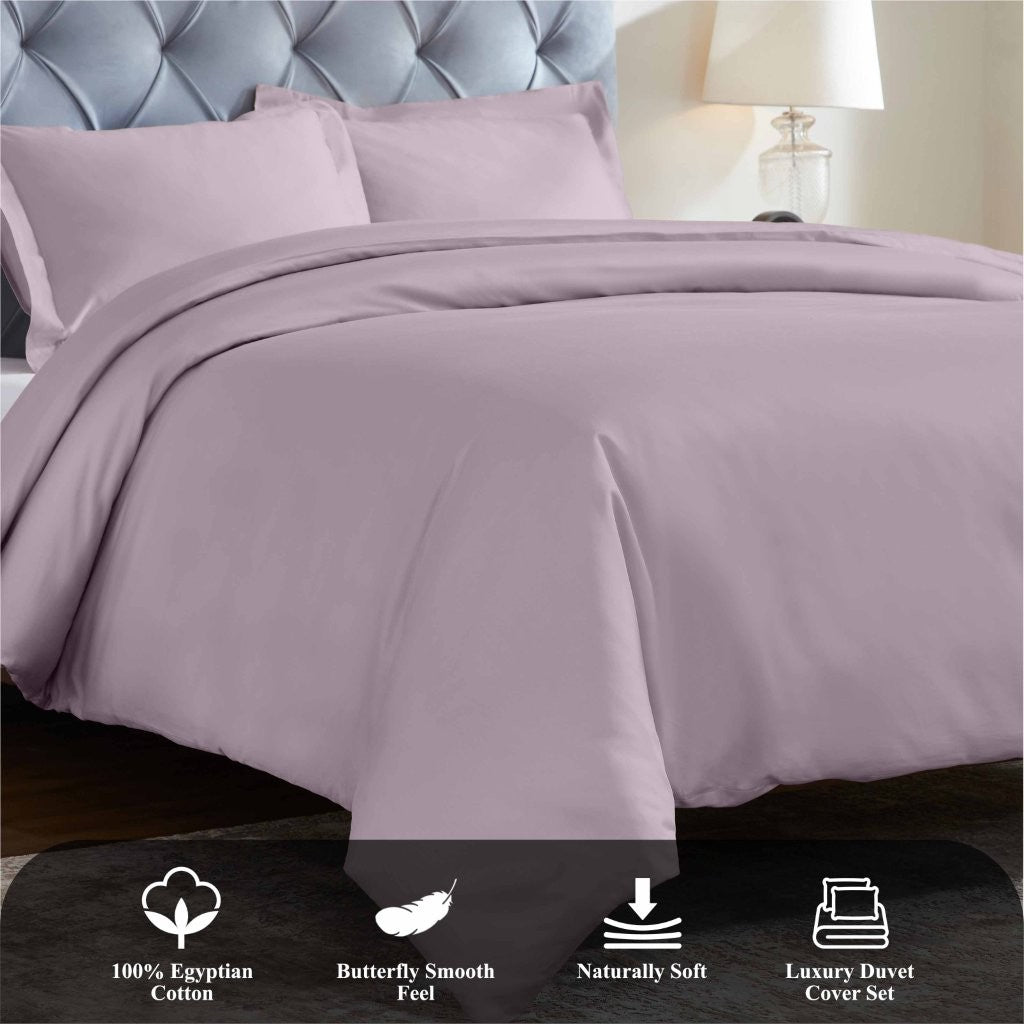 Premium 1200 Thread Count Egyptian Cotton Duvet Cover Set - Ultra Soft & Breathable Bedding for Luxury Hotels & Master Bedrooms