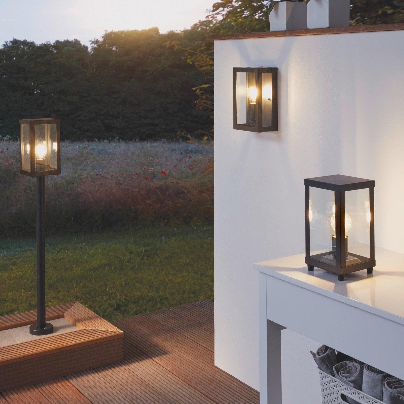 Eglo Alamonte 1 Black Post Pathway Outdoor IP44 Waterproof Light - Perfect for Garden, Walkway, and Driveway Lighting