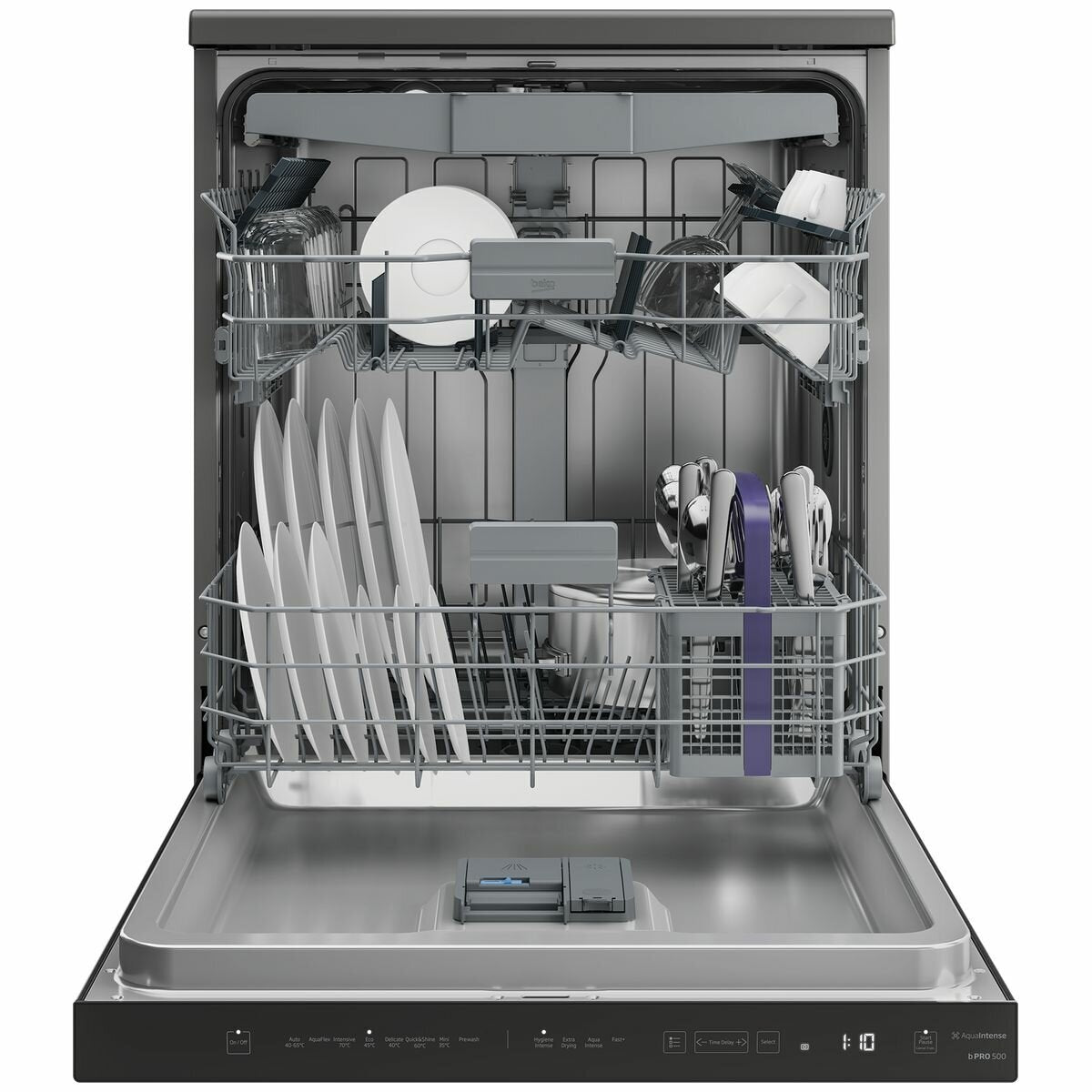 Beko BDF1640DX Freestanding Dishwasher - 16 Place Settings, Energy Star Certified for Efficient Cleaning | Perfect for Large Families & Entertaining Guests