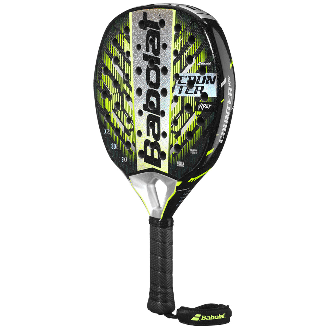 Babolat Counter Viper Badminton Racket - Neon Yellow & Black | Lightweight Carbon Fiber Shuttlecock Racket for Professional & Recreational Play - Perfect for Tournaments & Training Sessions
