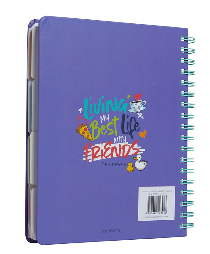 Friends TV Show Themed 12-Month Undated Planner - Perfect for Fans, Students & Office Use