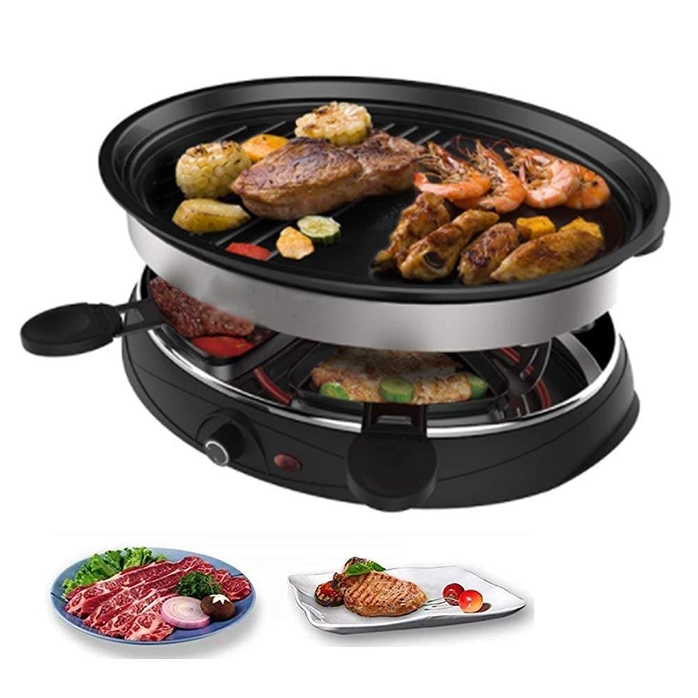 Electric BBQ Grill & Teppanyaki Griddle - Adjustable Temperature Non-Stick Indoor/Outdoor Grill for Home, Party & Camping | Perfect for Backyard BBQs, Family Gatherings & Gourmet Cooking