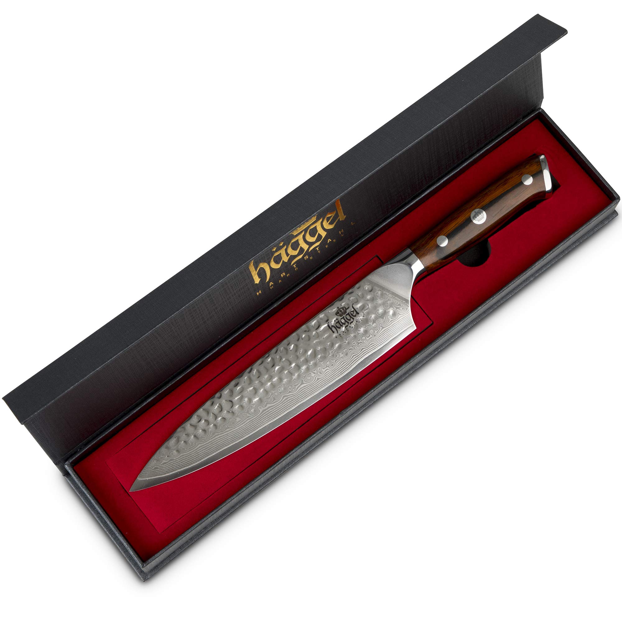 Ultra-Sharp 8 Inch Professional Chef Knife - Hand Hammered VG10 Stainless Steel Kitchen Knife for All-Around Food Preparation | Perfect Gift for Chefs & Home Cooks | Ideal for Slicing, Dicing, and Chopping Vegetables, Meat, and Herbs