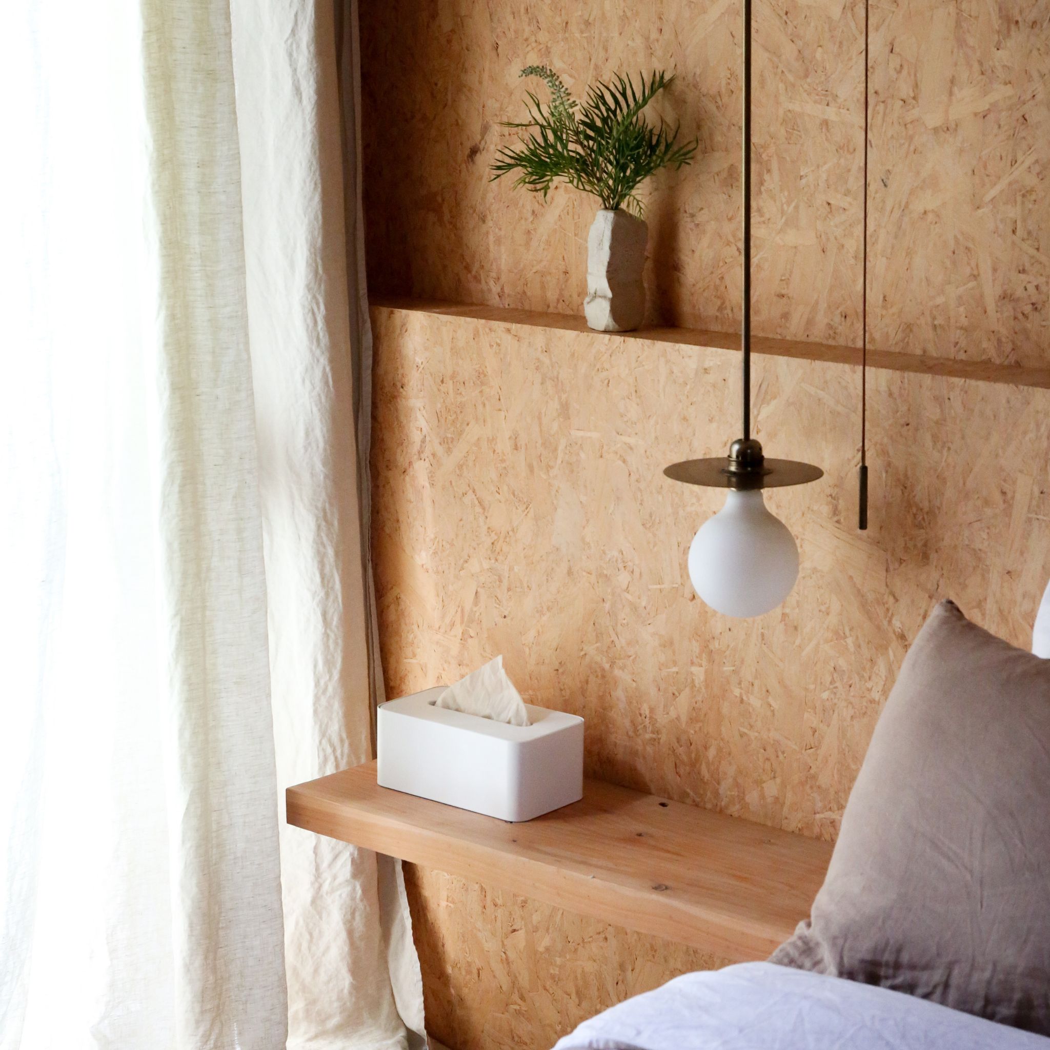 DESIGNSTUFF White Tissue Box Holder - Elegant Home Decor for Living Room, Bedroom & Office