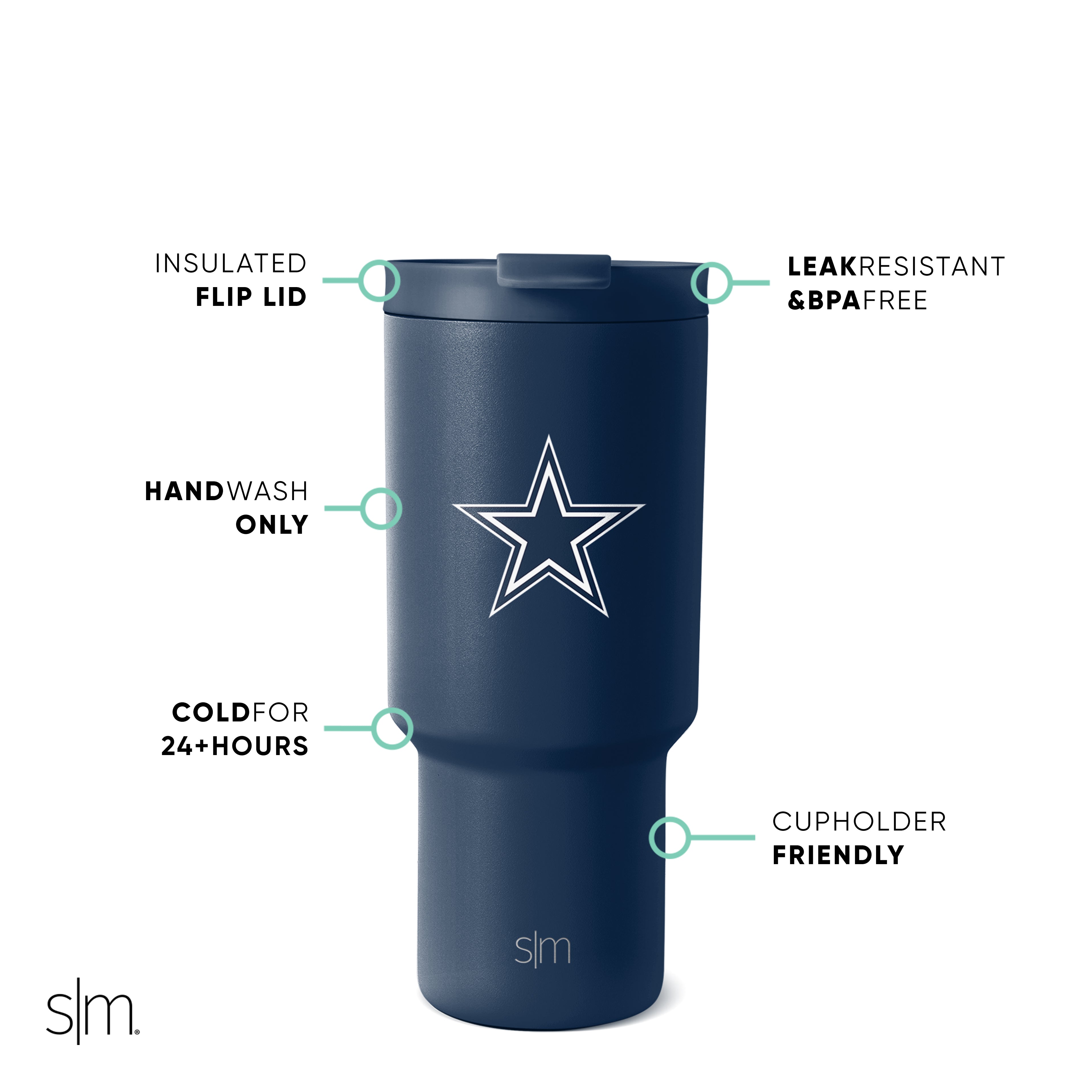 NFL Team Logo Insulated Stainless Steel Tumbler - 20oz Travel Mug for Hot & Cold Drinks - Perfect for Game Day, Office, Gym & Outdoor Activities