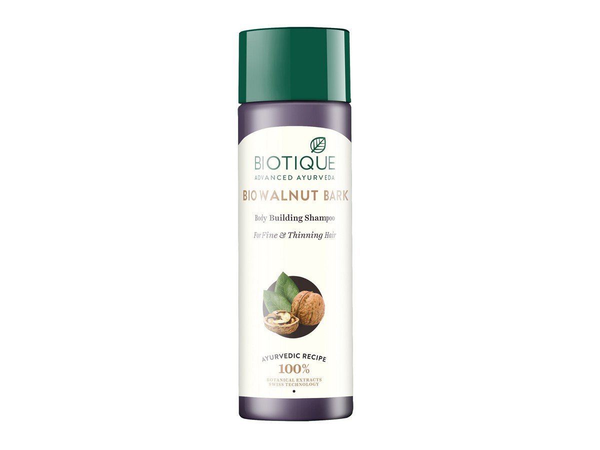 Biotique Bio Walnut Bark Fresh Lift Body Building Shampoo for Fine & Thinning Hair 190ml + Bio Mountain Ebony Hair Growth Serum 120ml - Volumizing Shampoo & Hair Loss Treatment for Thicker, Fuller Hair - Perfect for Daily Hair Care Routine & Scalp Nourishment