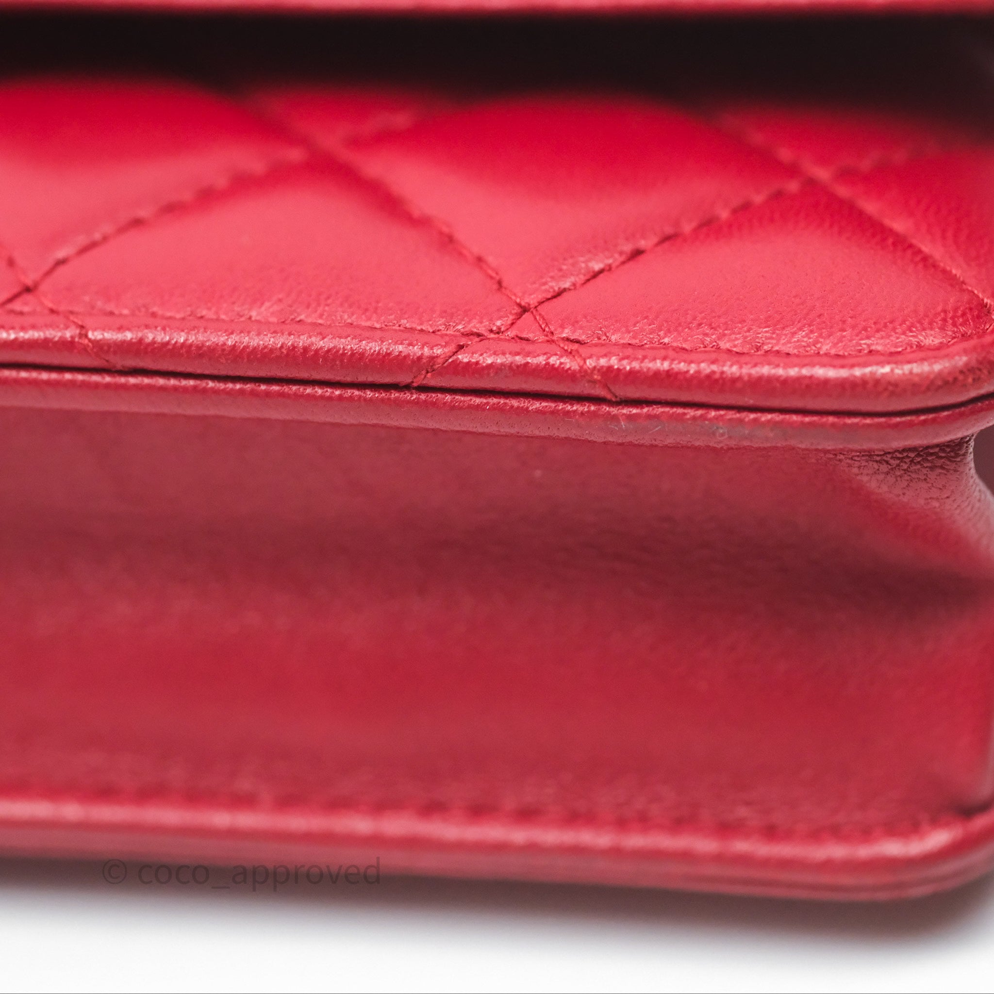 Chanel Boy Wallet on Chain WOC Red Lambskin Ruthenium Hardware - Luxury Crossbody Bag for Women, Perfect for Parties, Date Nights & Evening Events