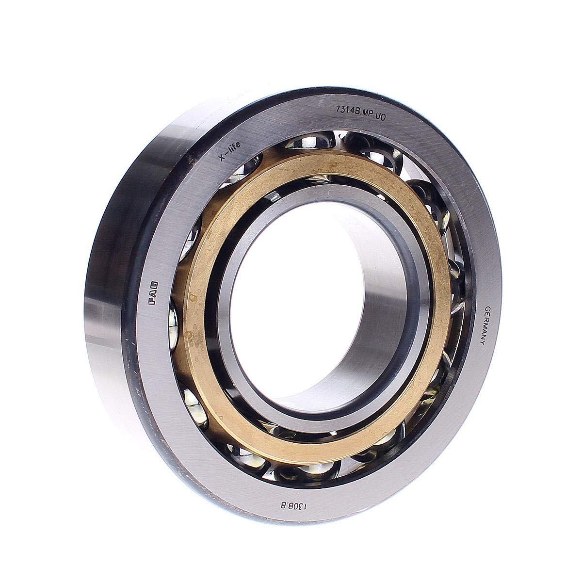 7314B-MP-UO Single Row Angular Contact Ball Bearing - Open Type, 40° Contact Angle, Brass Cage, Normal Clearance (70mm ID x 150mm OD x 35mm Width) - High Speed 5000rpm for Industrial Machinery, CNC Equipment & Automotive Applications