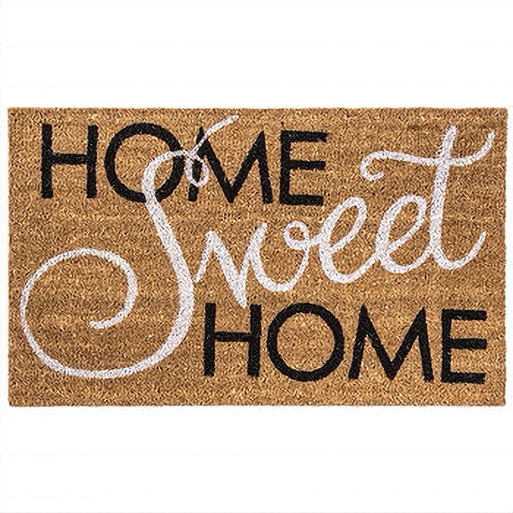 Premium Large Coir Welcome Door Mat for Home, Porch, or Patio - Durable & Non-Slip - Perfect for Entryway, Front Door, or Outdoor Decor (Home Sweet Home Design)