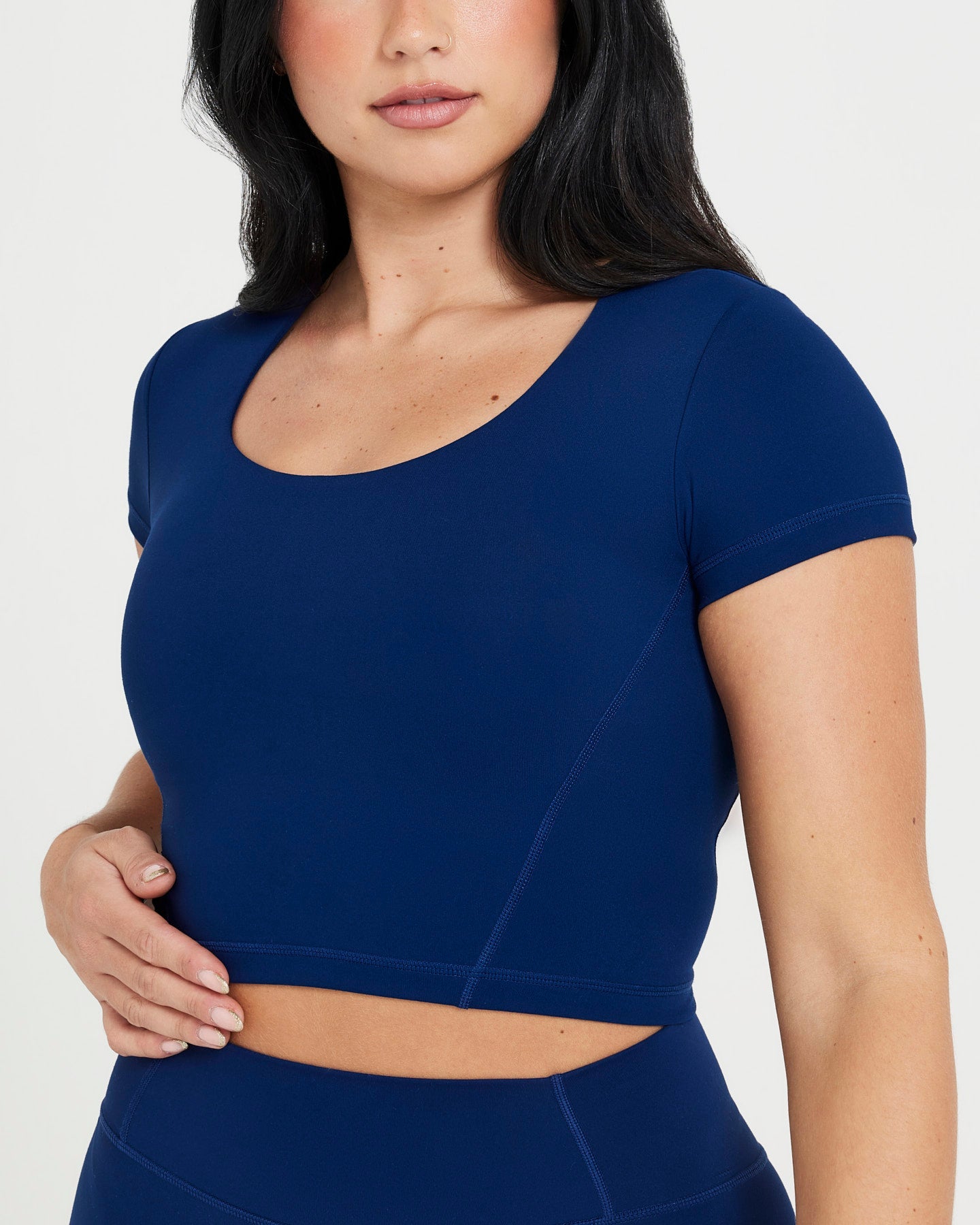 Timeless Crop Short Sleeve T-Shirt for Women | Midnight Black | Casual Summer Outfit, Streetwear Fashion, Gym & Lounge Wear