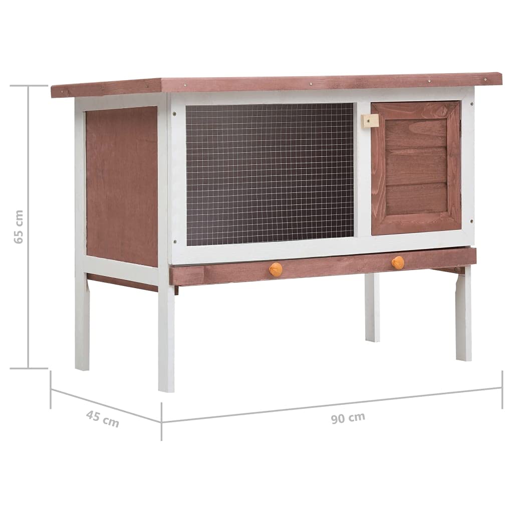 Wooden Rabbit Hutch for Small Animals - Guinea Pig Cage, Bunny House with Run for Indoor & Outdoor Use - Perfect for Backyard, Garden, or Patio Pet Shelter