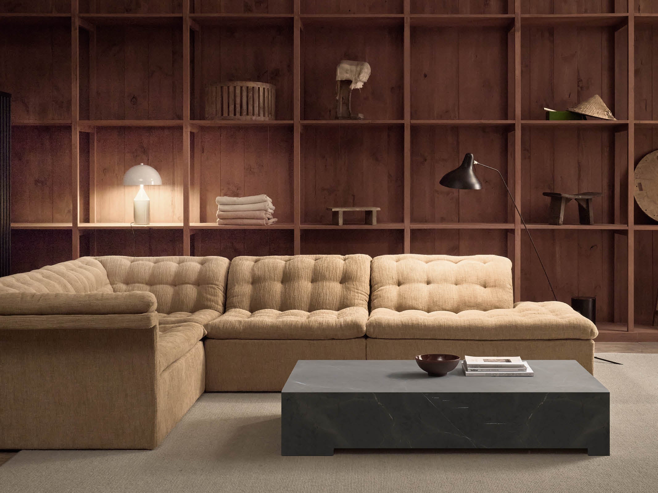Modular Sofa Set - Modern Furrow Design for Living Room, Lounge & Office - Comfortable Sectional Couch with Customizable Configurations