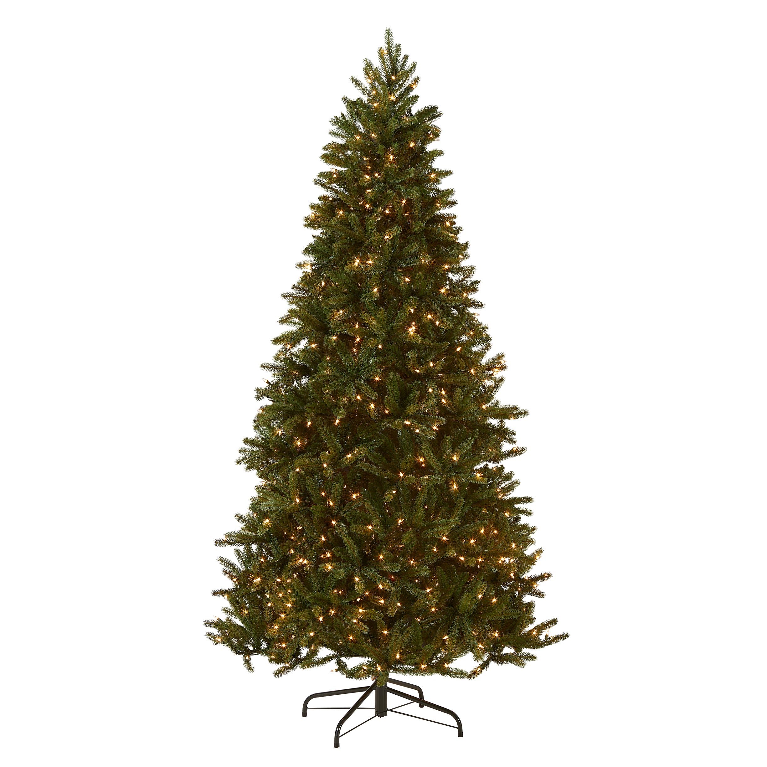 7.5 ft Pre-Lit Grande Fir Artificial Christmas Tree with Clear Lights - Perfect for Home, Office, and Holiday Decorations