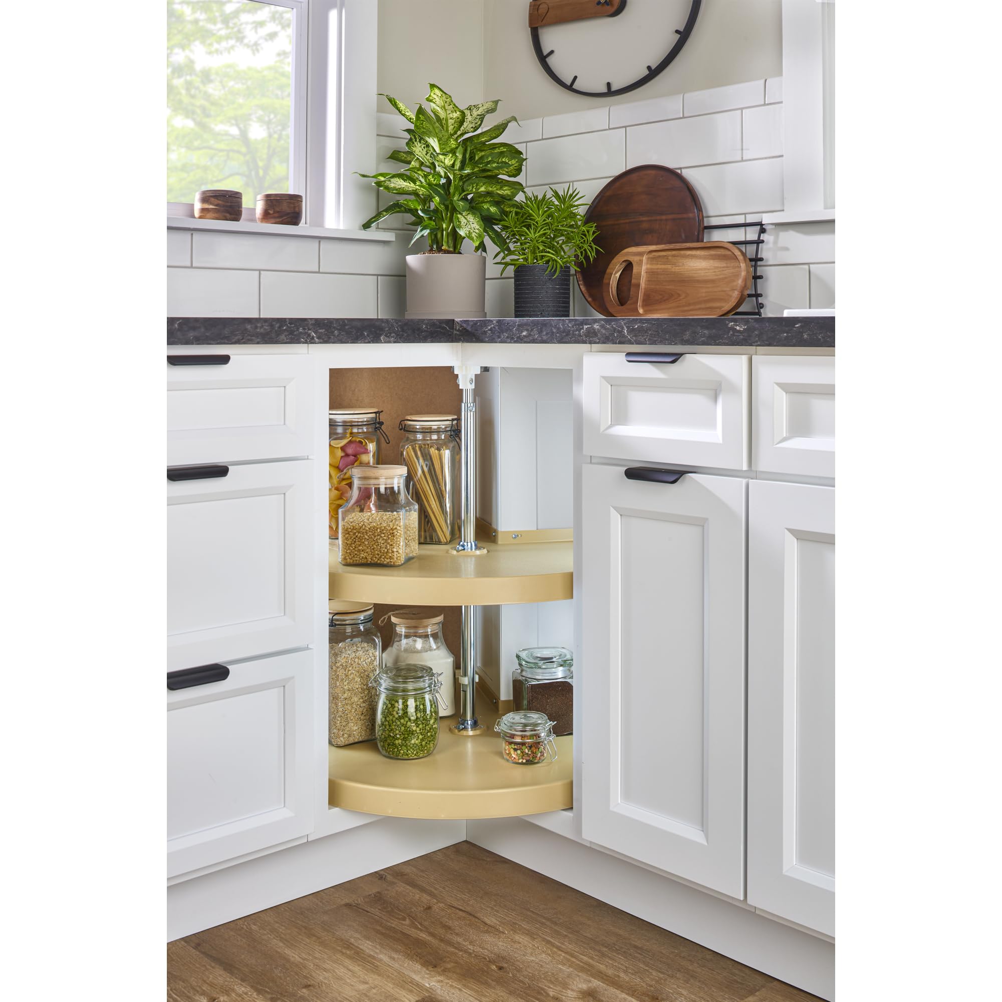 Rev-A-Shelf 2-Tier Pie-Cut Lazy Susan for Corner Base Cabinets - 24