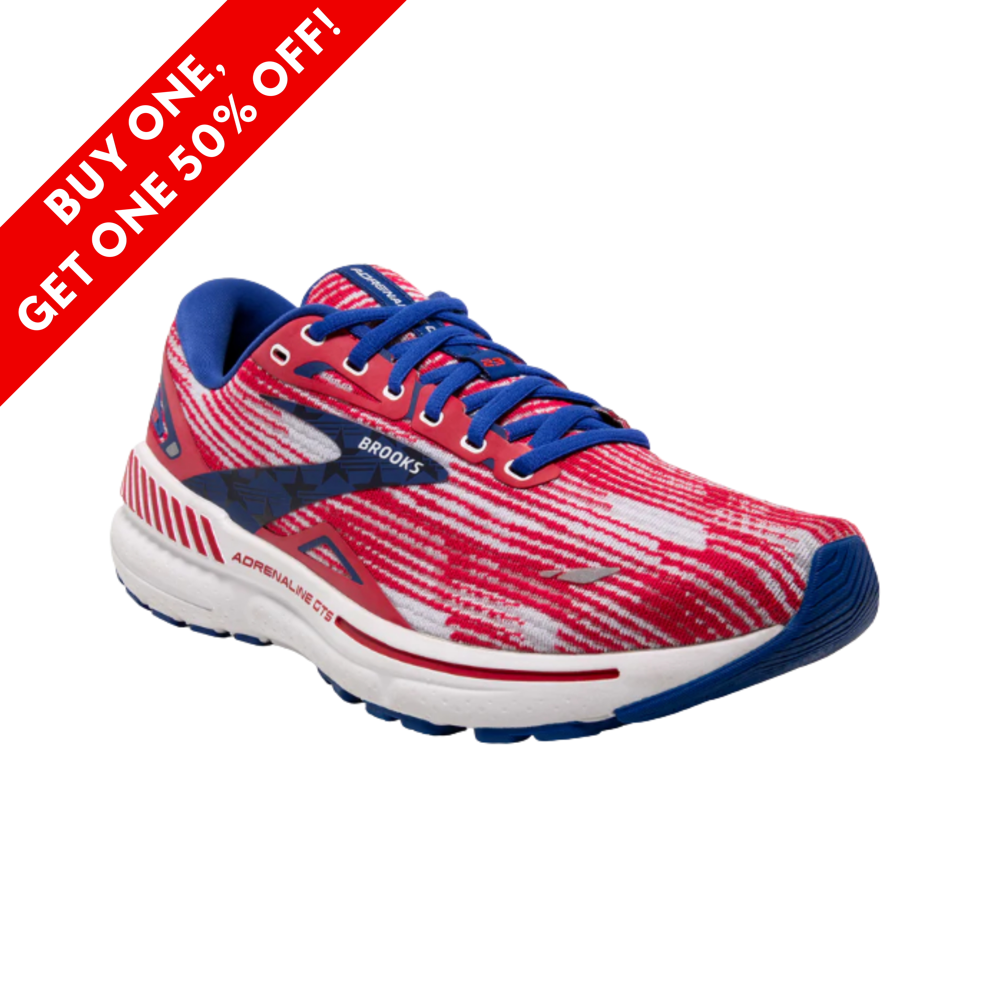 Men's Adrenaline GTS 23 Running Shoes - Surf/White/Tango (D Width) - Perfect for Jogging, Gym Workouts & Daily Walking