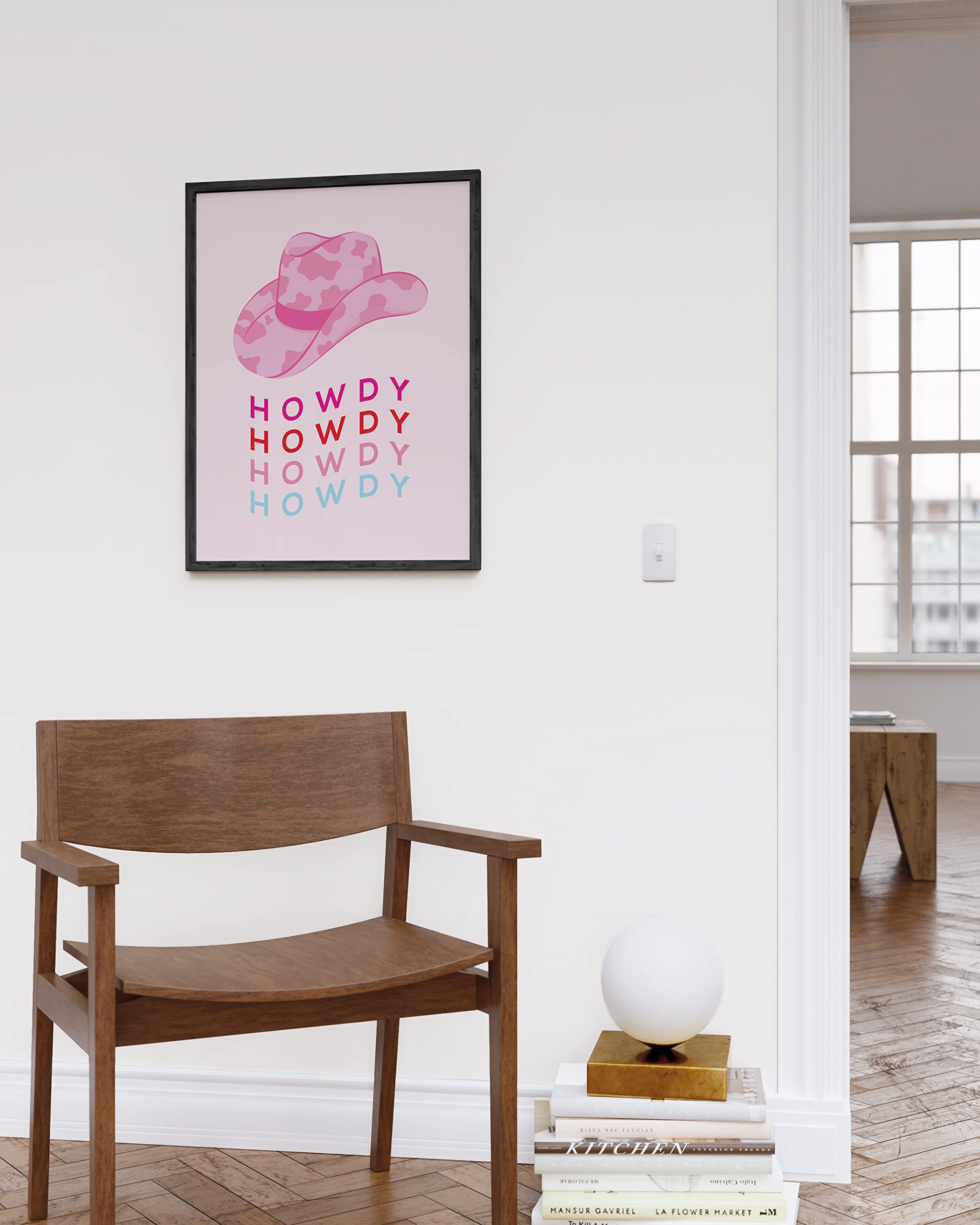 HAUS AND HUES Pink Aesthetic Posters - Preppy Wall Art for Girls Room Decor, Dorm Paintings, VSCO Style Pictures (12x16 Inch, Black Frame) | Perfect for Teen Bedroom, College Dorm, Home Office & Gift Giving