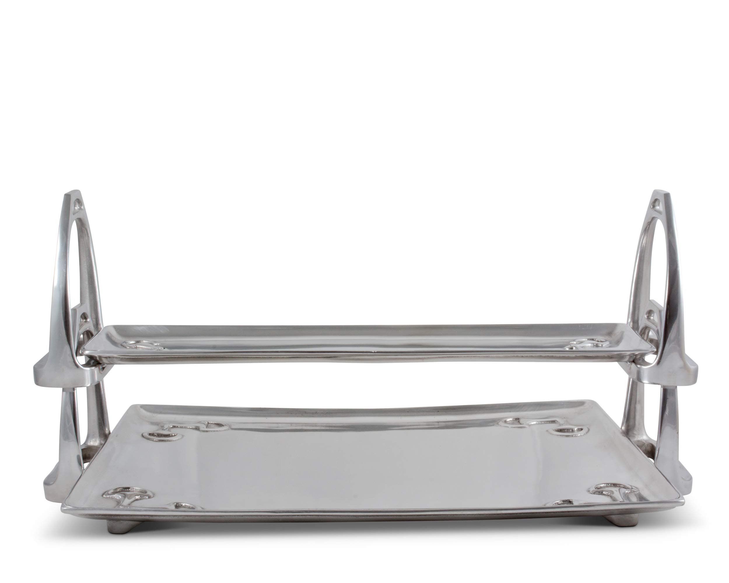 Arthur Court Equestrian Style Silver Metal Serving Tray - 4.5
