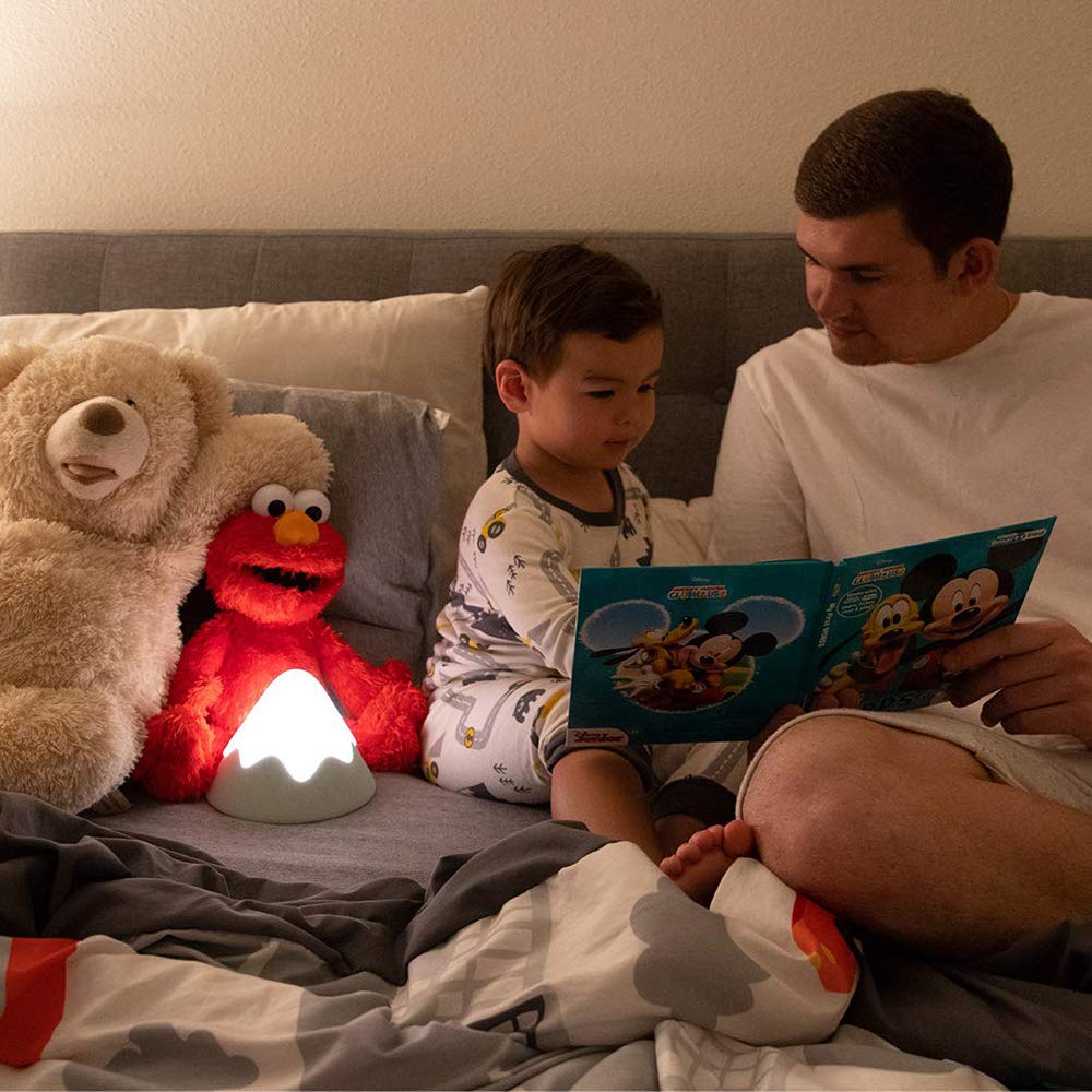 Smart Voice-Activated LED Night Light - Rechargeable Motion Sensor Snow Mountain Table Lamp with Soft Silicone Design | Perfect for Bedroom, Nursery, Kids Room & Home Decor