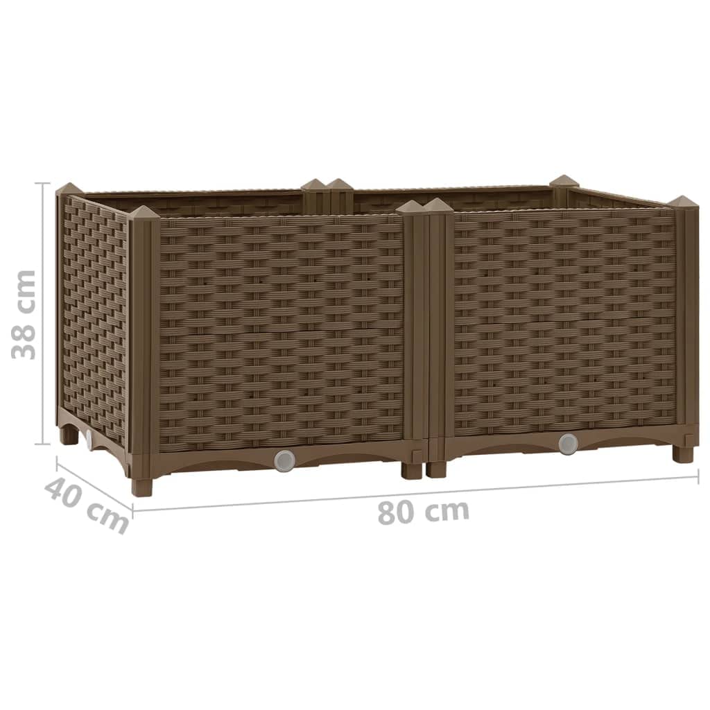 31.5x15.7x15 Inch Raised Garden Bed for Vegetables, Flowers & Herbs - Durable Polypropylene Outdoor Planter Box - Perfect for Backyard, Patio, Deck & Lawn Gardening