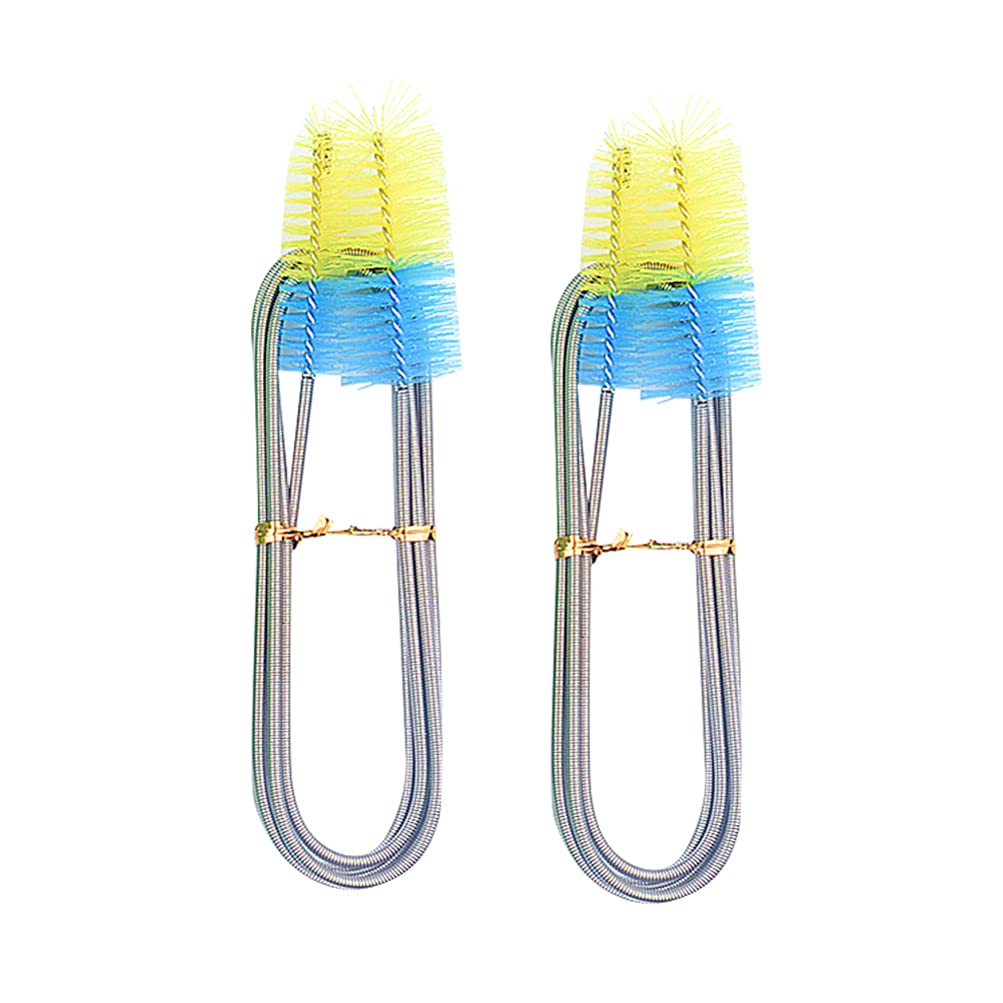 YARNOW Flexible Double-Ended Stainless Steel Pipe Cleaner Brush - Aquarium Filter & Kitchen Hose Cleaning Tool for Fish Tanks, Sinks, and Home Use (Random Color) | Perfect for Tight Spaces and Curved Pipes