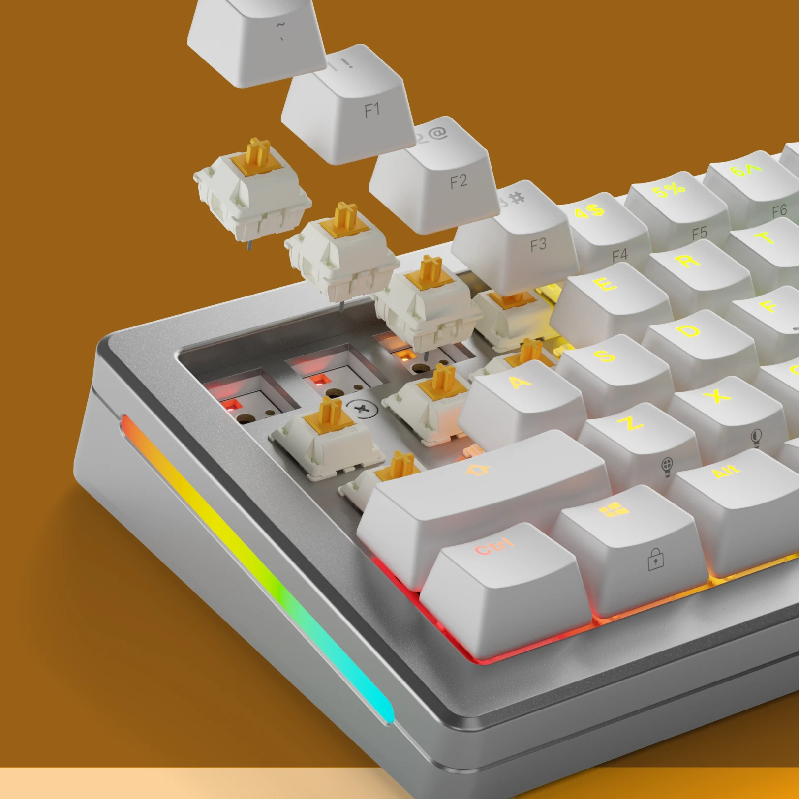 Panda MX Mechanical Keyboard Switches - Tactile & Silent for Gaming & Typing | Perfect for PC, Mac, and Custom Keyboards