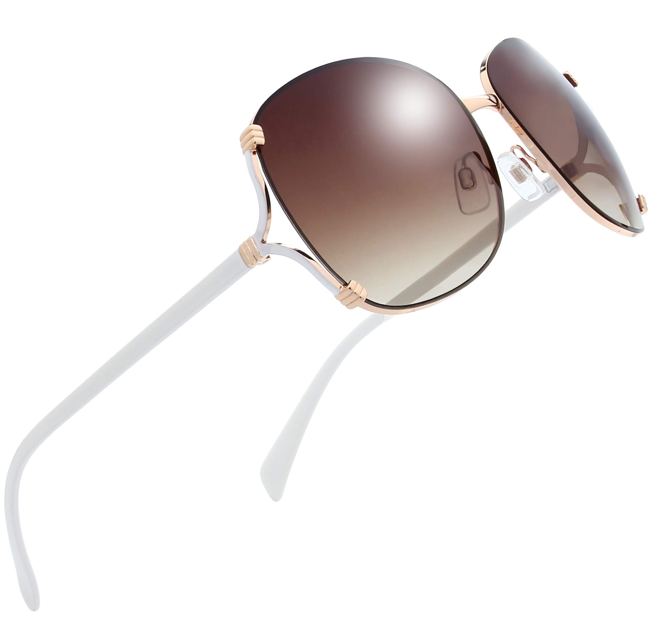 Elegant Women's Sunglasses - Classic Crystal Design UV Protection - Perfect for Outdoor, Beach, and Fashion Accessories Gift Box