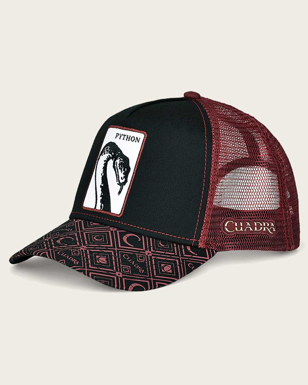 Stylish Red Python Cuadra Hat for Women & Men - Fashionable Wide Brim Fedora for Outdoor, Parties, and Special Occasions
