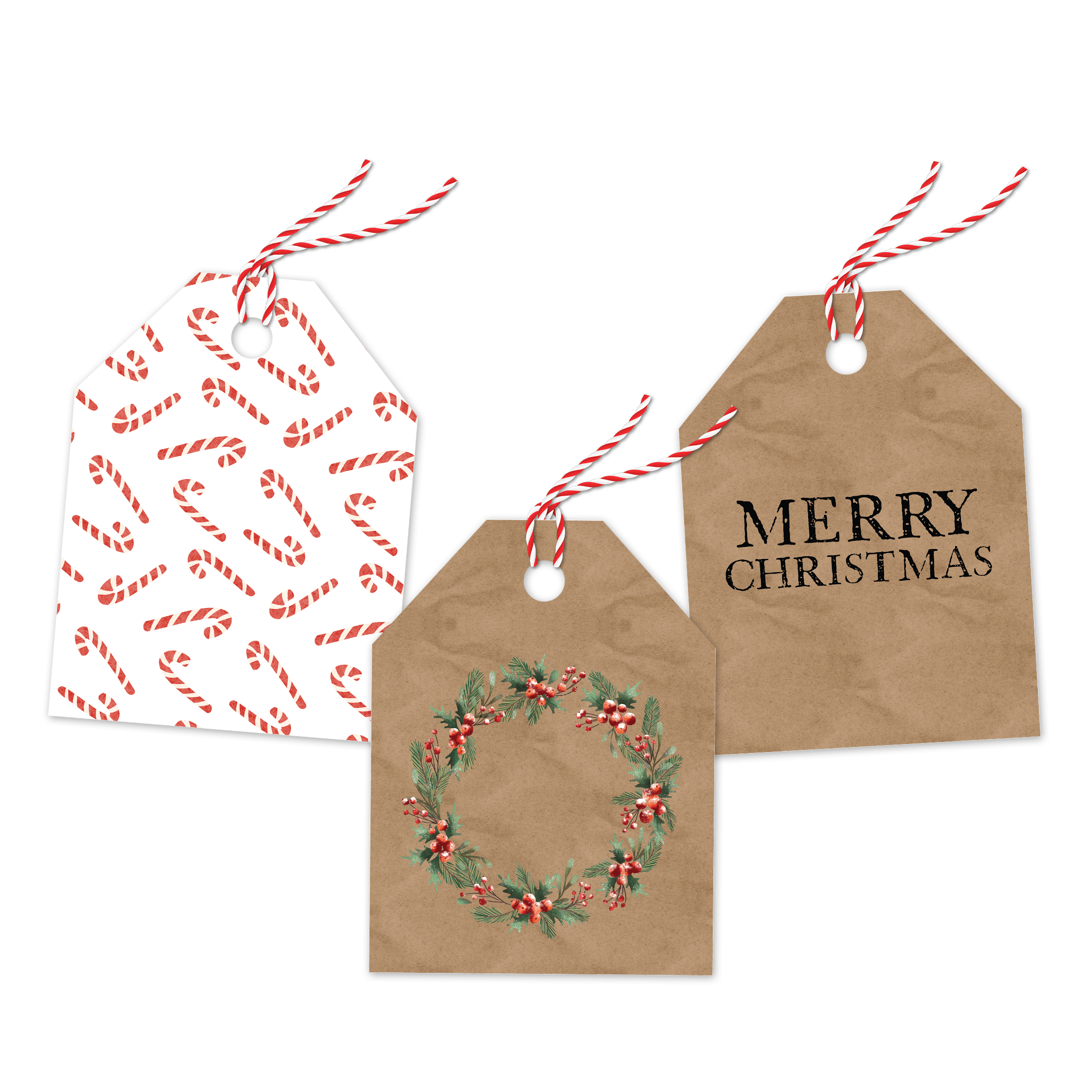 Christmas Gift Tags Assortment - 50 Pack Holiday Labels for Presents, Stockings & Wrapping - Perfect for Xmas Party Favors, Secret Santa & Family Gift Exchanges