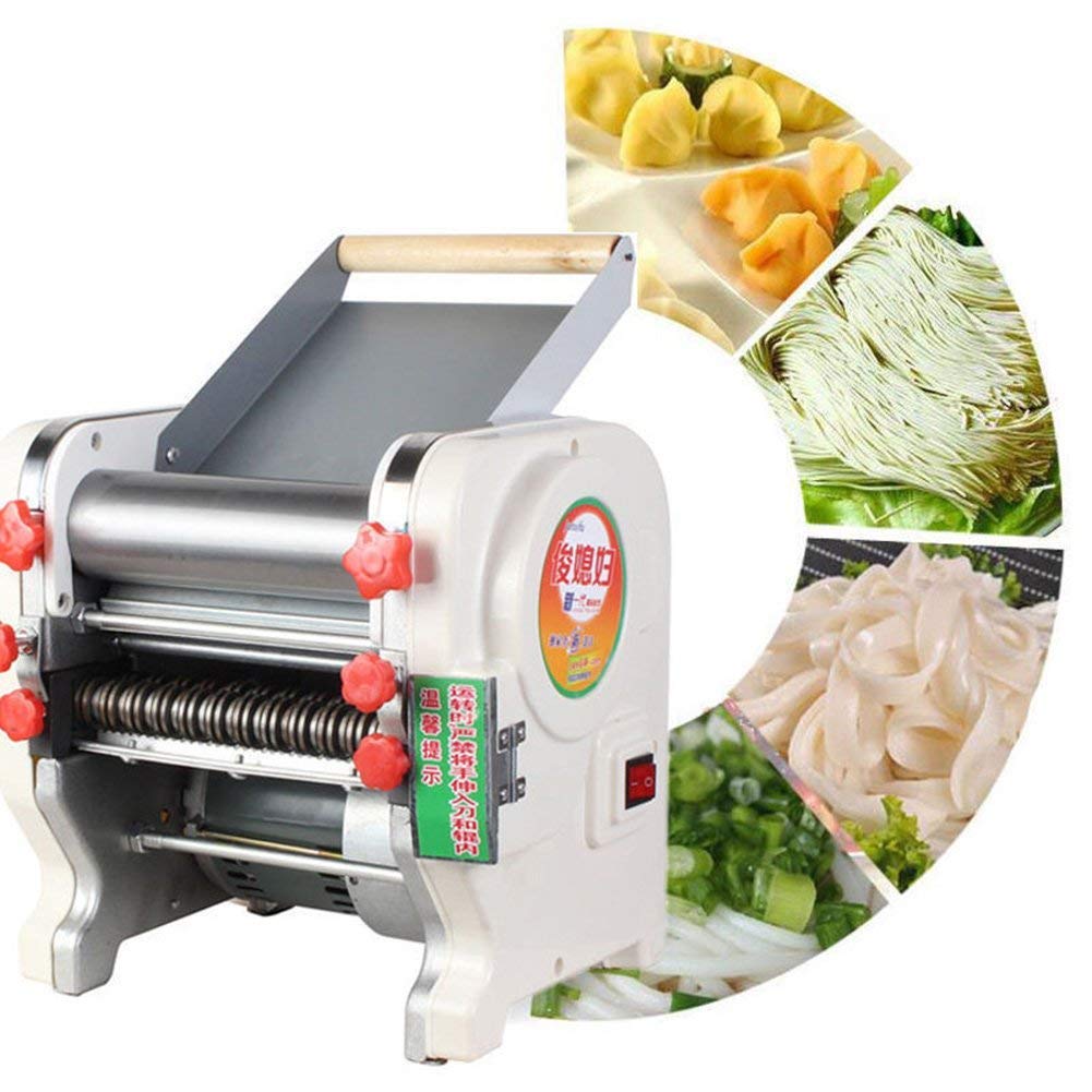 Hengwei 750W Automatic Electric Pasta Maker Machine - 110V Noodle Press with 18cm Width & 3mm/9mm Thickness - Perfect for Homemade Pasta, Ramen, and Italian Dishes