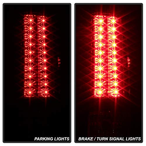 ACANII Chrome LED Tail Lights for 2007-2013 GMC Sierra 1500 & 2007-2014 2500/3500 Pickup Trucks - Bright Brake Lamps (Left+Right Pair) - Enhanced Safety & Style for Night Driving
