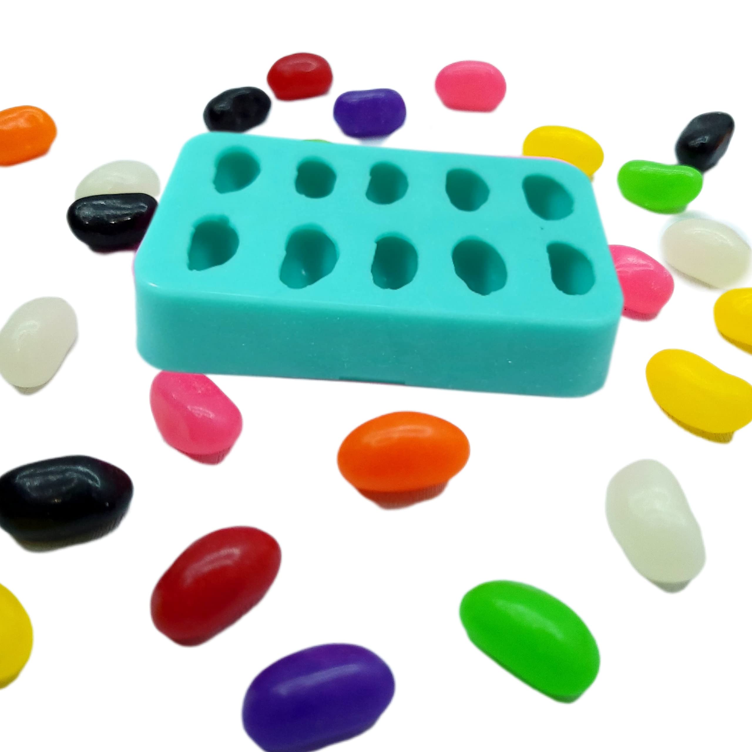 Premium Jelly Bean Candy Mold - Realistic Silicone Jellybean Mold for DIY Candy Making, Baking & Chocolate Treats - Perfect for Parties, Gifts & Holiday Desserts