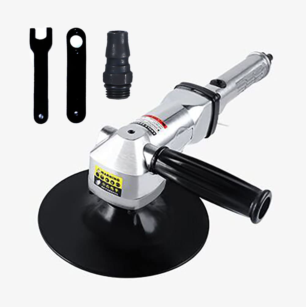 7-Inch Heavy Duty Pneumatic Air Sander/Polisher - Lightweight 5.47 lbs, Adjustable Speed up to 2500 RPM - Professional Wet/Dry Sanding Tool for Auto Body, Woodworking & Metal Polishing - Ideal for Car Detailing, Furniture Refinishing & DIY Projects