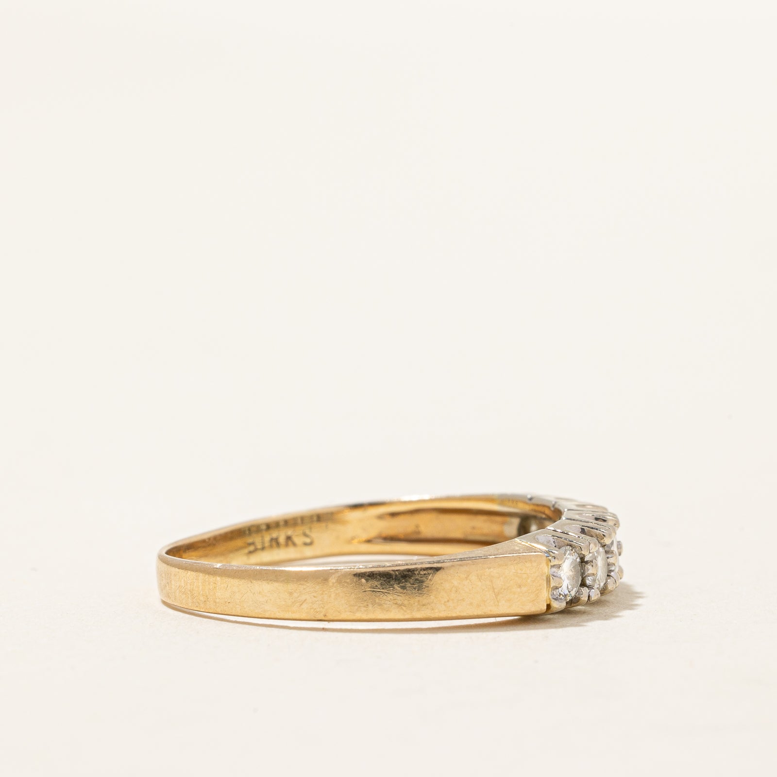 Birks Pavé Set Diamond Ring | 0.50ctw Total Weight | Size 7.5 | 14K White Gold | Elegant Wedding Band, Anniversary Gift, Engagement Ring for Her