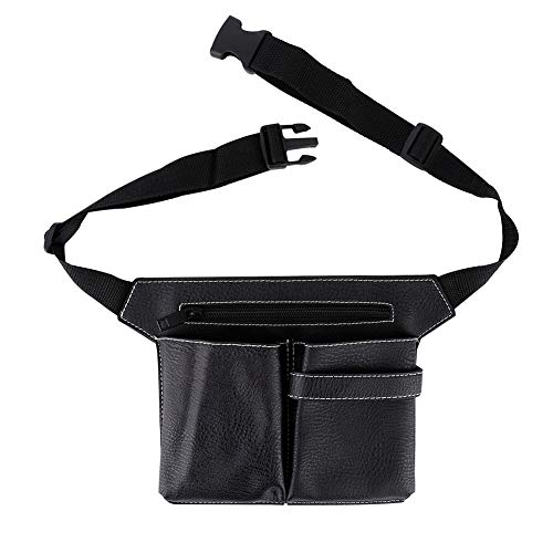 Professional Barber Waist Bag - Adjustable PU Leather Waist Pouch for Hair Stylists | Holds Scissors, Combs & Salon Tools | Perfect for Mobile Hairdressers & Makeup Artists On-The-Go | Great for Salon Visits, Outdoor Styling & Traveling Professionals
