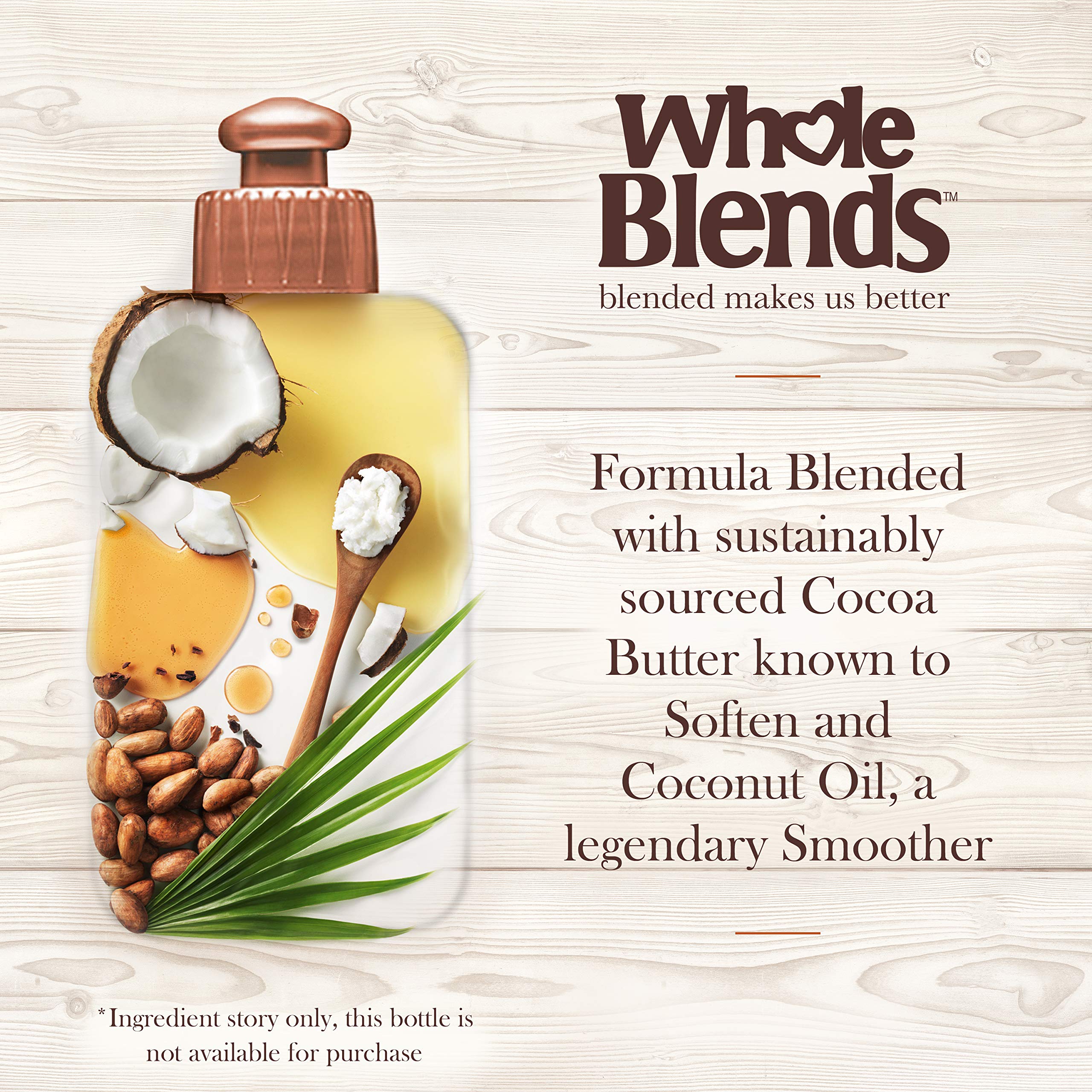 Garnier Whole Blends Smoothing Leave-in Conditioner with Coconut Oil & Cocoa Butter - 10.2 Fl Oz (1 Count) - Hydrating Hair Treatment for Frizz Control & Shine - Perfect for Dry, Damaged Hair at Home or Salon Use