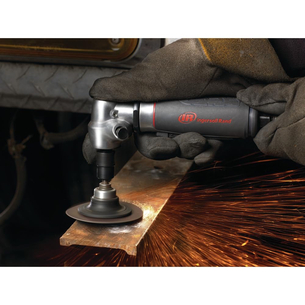 Ingersoll Rand 5102MAX Right Angle Air Die Grinder – 0.4 HP, 20,000 RPM, Ergonomic Grip, Lightweight Design with Spindle Lock (Grey) – Perfect for Metalworking, Automotive Repair & DIY Projects