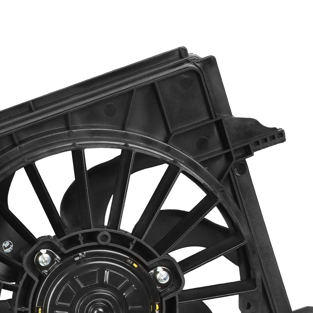 DNA MOTORING OEM-RF-0140 High Performance Radiator Cooling Fan Assembly - Direct Replacement for 2007-2012 Chevy Malibu, 2006-2010 Pontiac G6, 2007-2009 Saturn Aura - Improved Cooling Efficiency - Perfect for Engine Overheating Prevention & Summer Driving