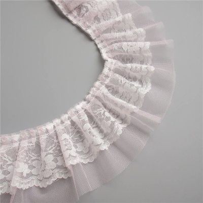 A Tale of Elegance: The Pink Organza Lace Trim Ribbon
