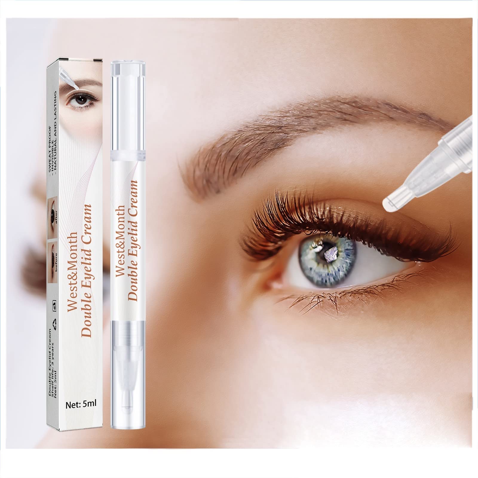 Dean Koontz The Eyes of Darkness 1981 Novel | Invisible Double Eyelid Glue & Styling Cream Stick | Long-Lasting Eyelid Tape & Serum | Eye Makeup Gifts for Women & Grandma | Perfect for Asian Beauty Routine & Special Occasions