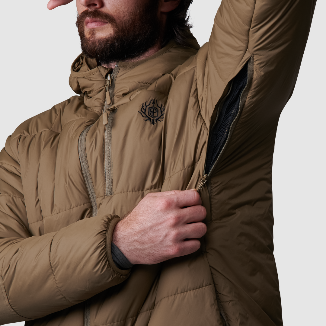 Men's Tundra Winter Jacket - Coyote Brown Waterproof Windproof Insulated Coat for Outdoor Hiking, Camping & Cold Weather Activities