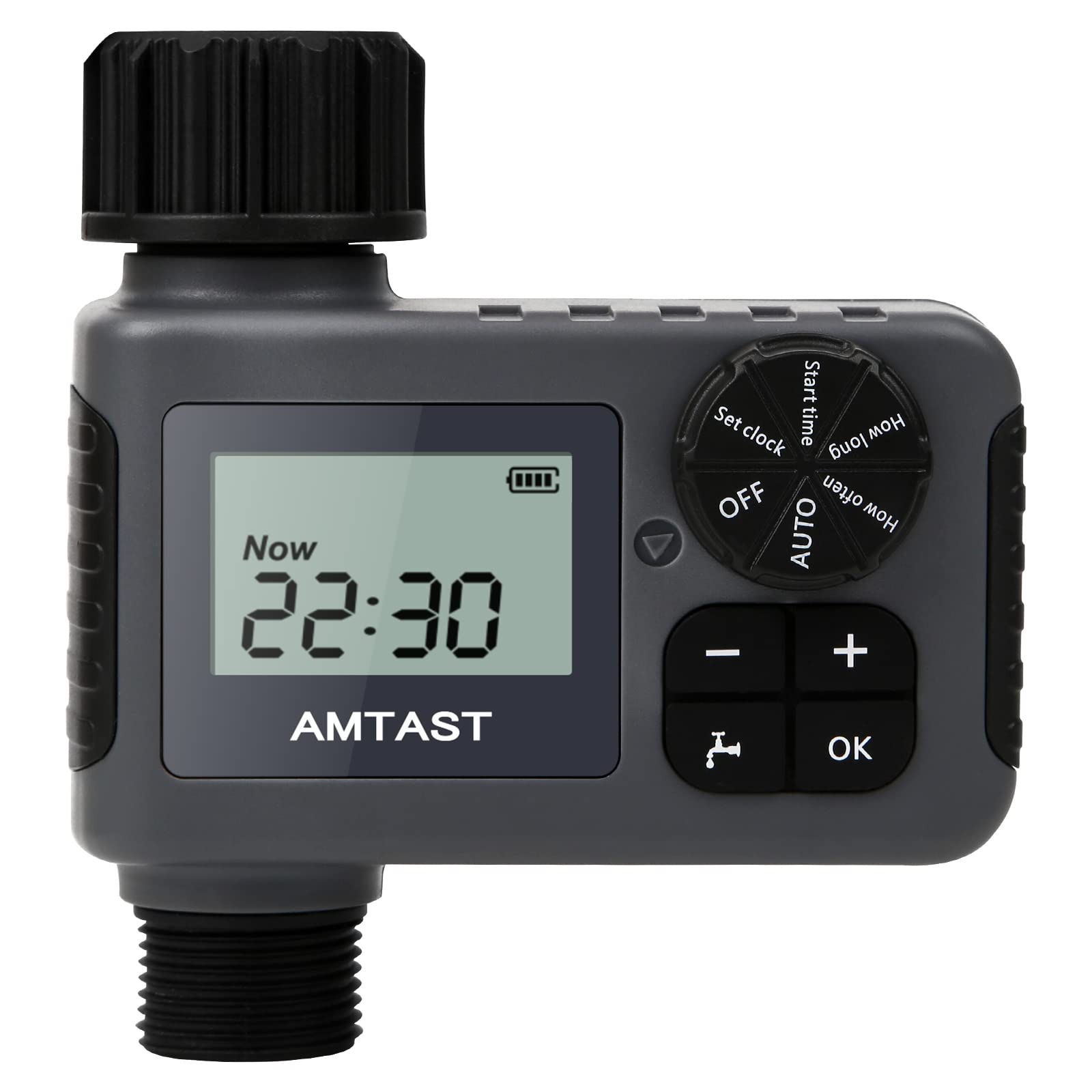 Programmable Garden Hose Timer with Rain Delay, Manual & Automatic Modes - 1 Outlet Black Sprinkler Timer for Drip Irrigation, Lawns, Yards, Crops & Pool Watering System | Perfect for Home Gardening & Outdoor Water Conservation