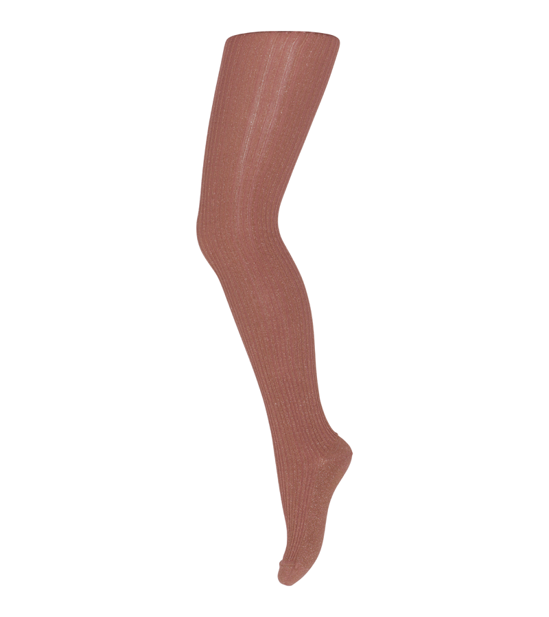 Copper Brown Celosia Glitter Tights by MP Denmark - Shimmering Party & Dance Tights for Women