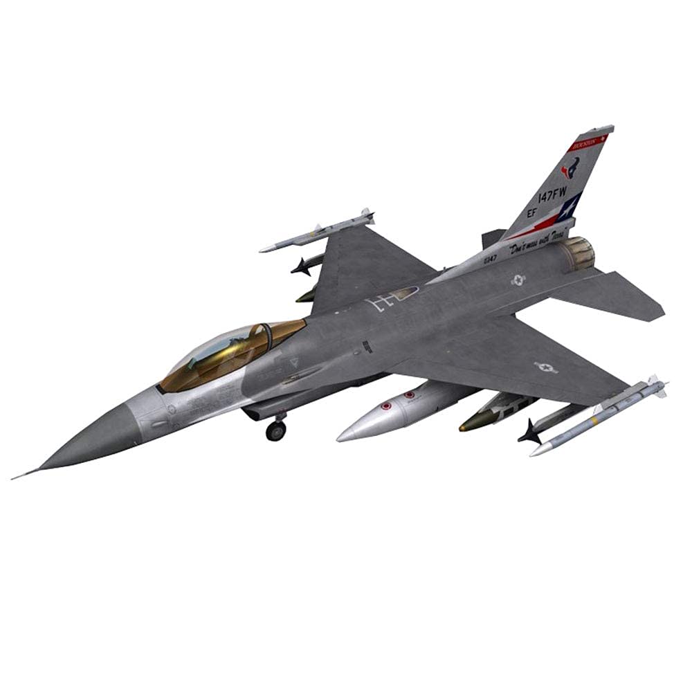 1/144 Scale F-16B/D Fighting Falcon Block15/30 Military Aircraft Model Kit - 4.1Inch X 2.6Inch Plastic Puzzle for Collectors & Hobbyists - Perfect for Display, Gifts & DIY Projects