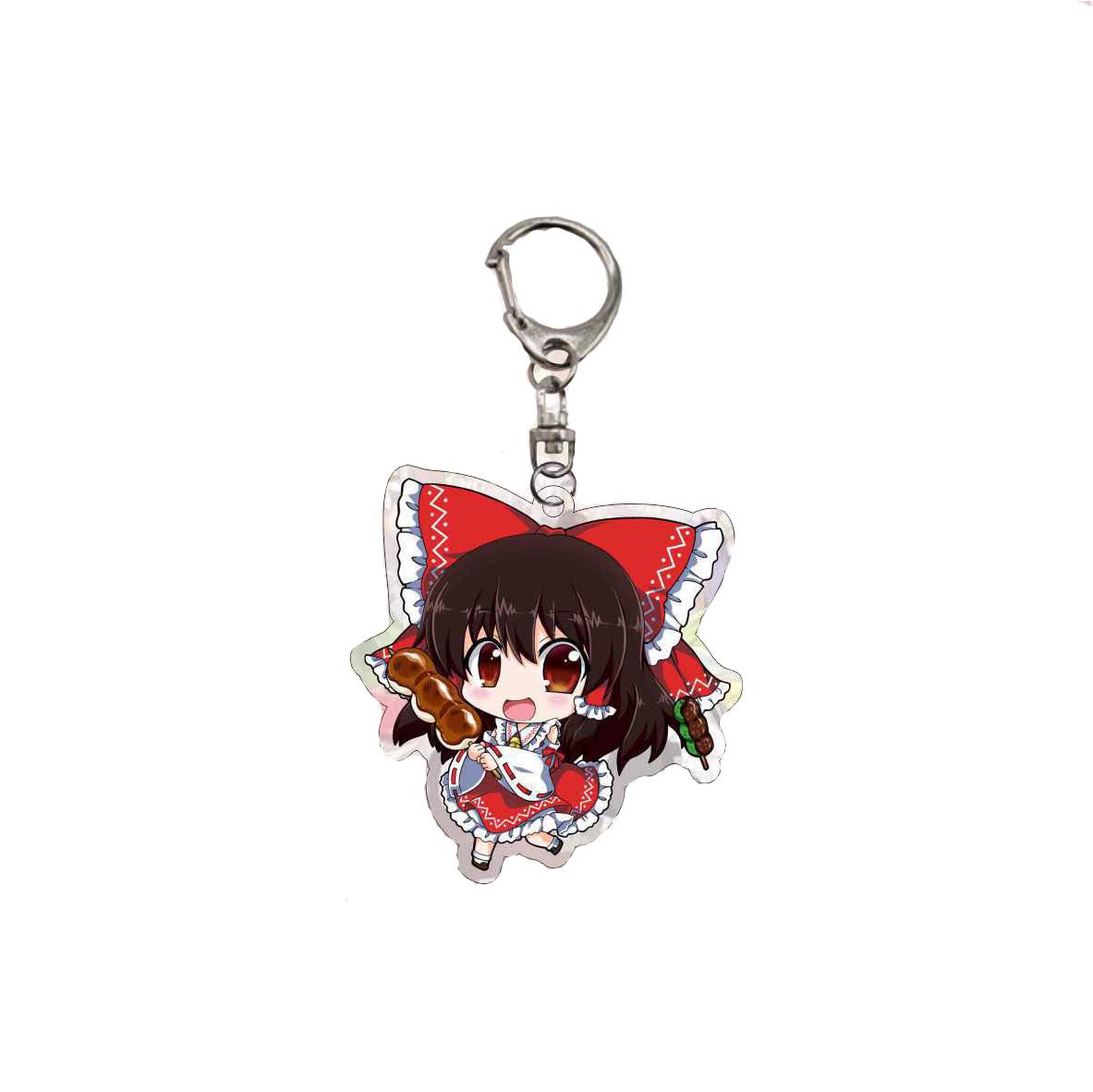 Touhou Project Anime Acrylic Keychain - Cute Hakurei Reimu Cartoon Keyring Pendant (9cm) for Anime Fans & Collectors | Perfect for Backpacks, Keychains & Cosplay Accessories