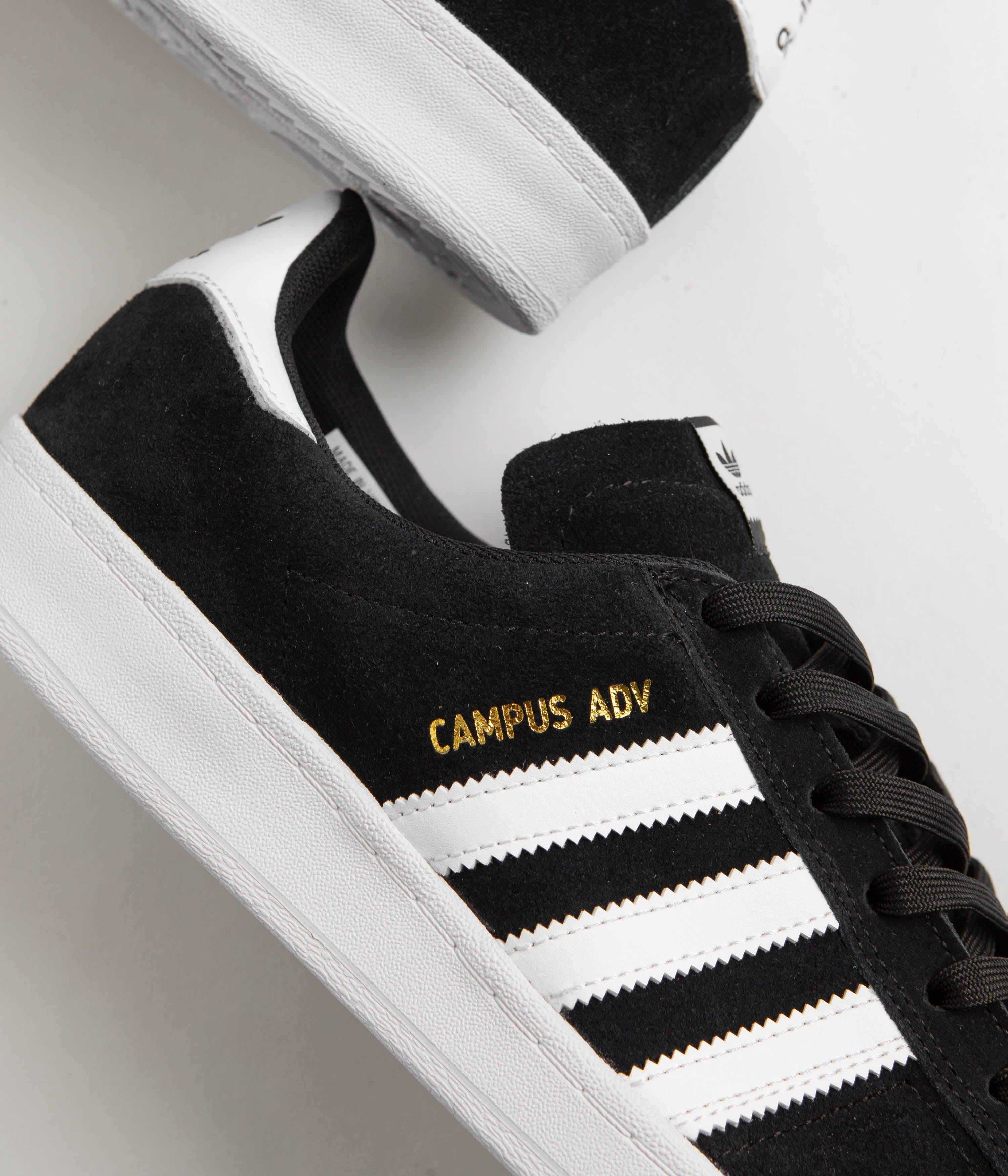 Adidas Campus ADV Sneakers - Core Black, White & White - Stylish & Comfortable for Casual Wear, Running & Street Fashion