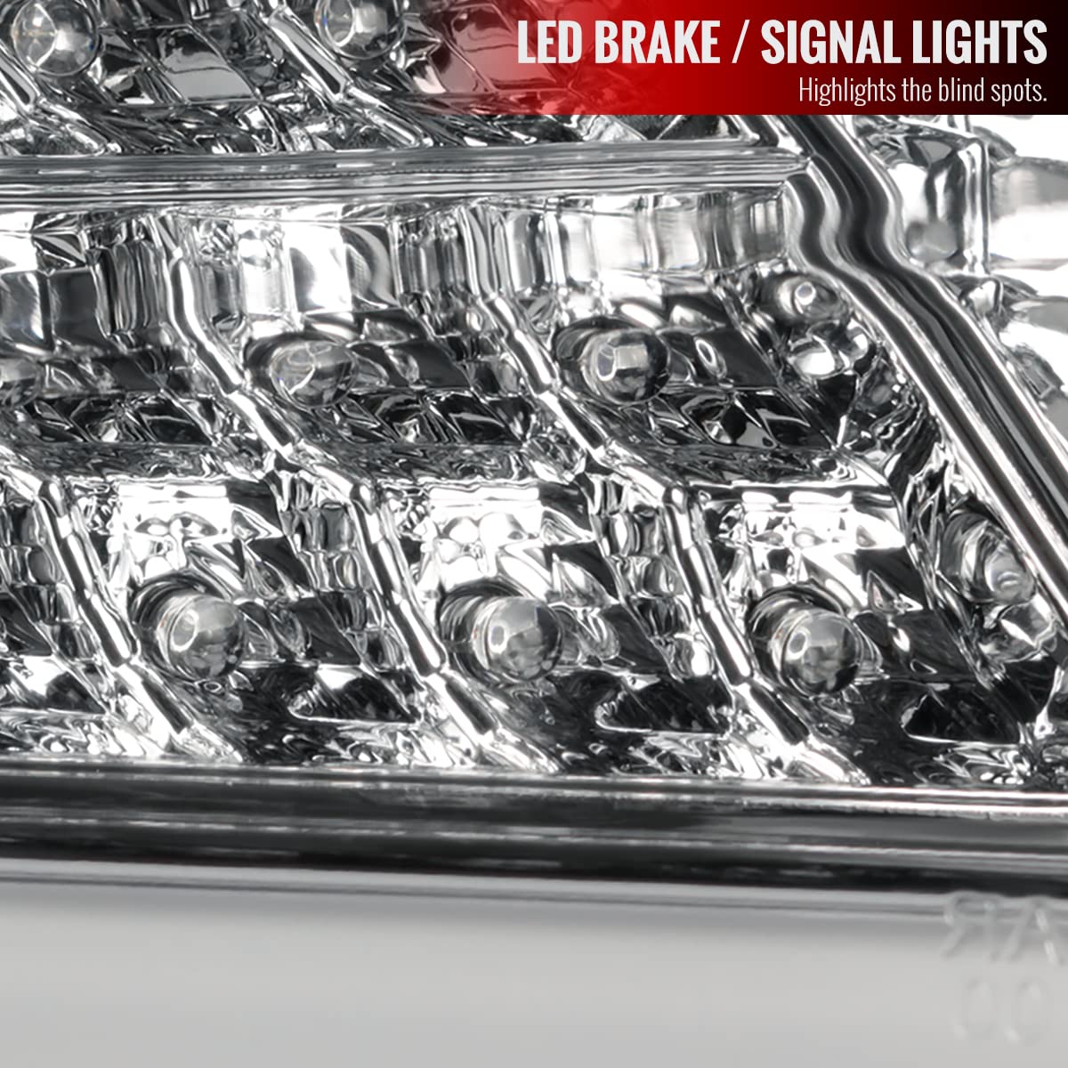 Fits 15-18 Hatchback LED Clear Parking Tail Lights & Rear Brake Lamps Pair - Upgrade Your Car's Style & Safety for Night Driving & Parking