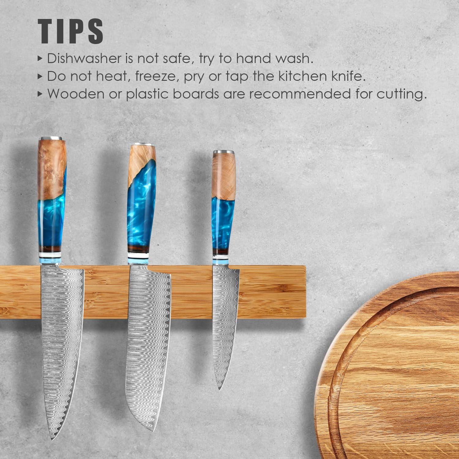 Premium 3-Piece Japanese Damascus Steel Chef Knife Set - VG10 Santoku, Chef & Paring Knives with Gift Box - Perfect for Professional Cooking, Home Kitchens & Gourmet Gifts