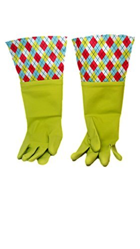 Brighten Up Reusable Latex Cleaning Gloves (Pack of 4) - Durable Household Gloves for Dishwashing, Bathroom Cleaning & Kitchen Chores - Perfect for Home, Office & Outdoor Use