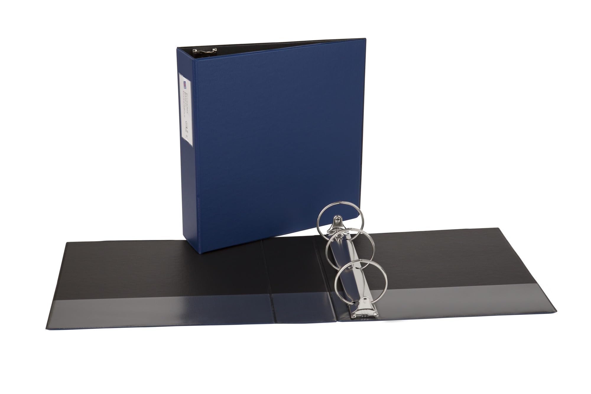 Avery Economy 3 Ring Binder with 3 Inch Round Rings and Label Holder - 1 Blue Binder (04600) for School, Office, and Home Organization