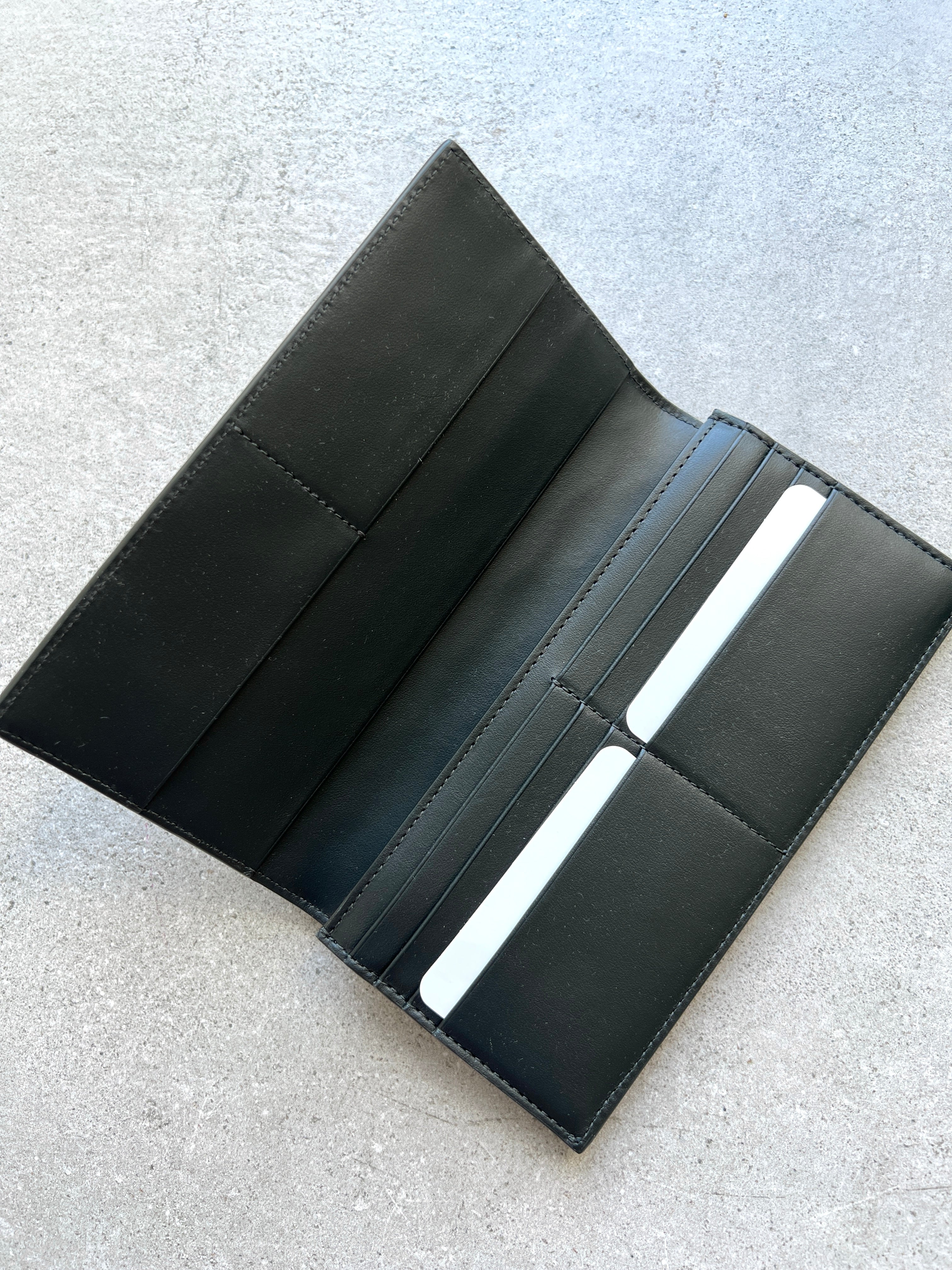 Premium Long Flap Checkbook Wallet in Dark Green - Genuine Leather Grain - Perfect for Business, Travel & Everyday Use